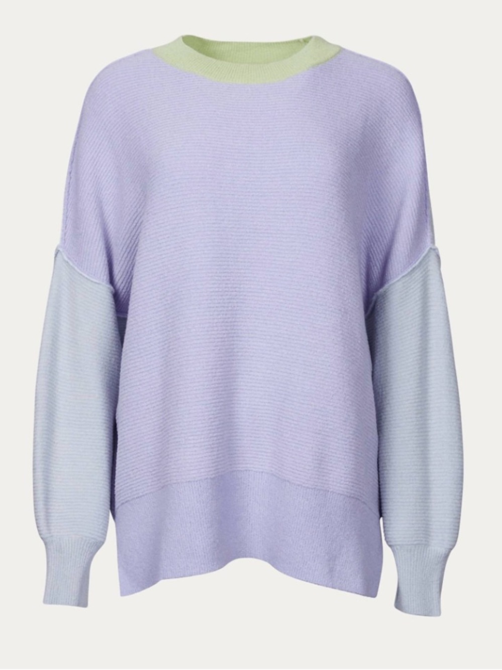 Fun Oversized Colourblock Crewneck Sweater